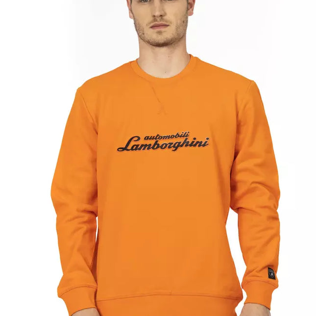 Automobili Lamborghini Orange Cotton Unisex Sweatshirt