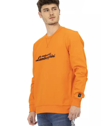 Automobili Lamborghini Orange Cotton Unisex Sweatshirt
