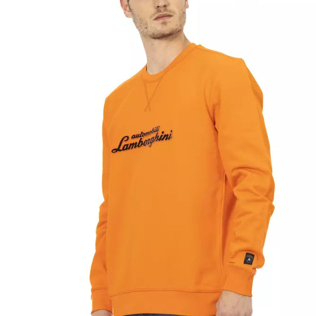 Automobili Lamborghini Orange Cotton Unisex Sweatshirt