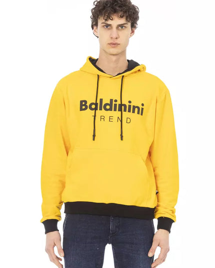 Baldinini Trend Yellow Cotton Men Hoodie