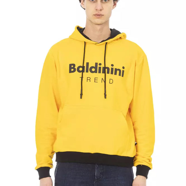 Baldinini Trend Yellow Cotton Men Hoodie