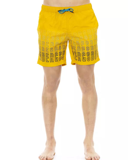 Bikkembergs Yellow Polyester Men Swim Short