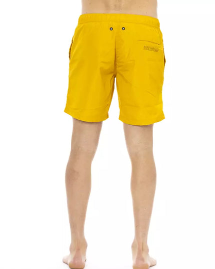 Bikkembergs Yellow Polyester Men Swim Short