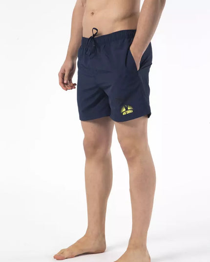 Just Cavalli Blue Nylon Men Swim Short