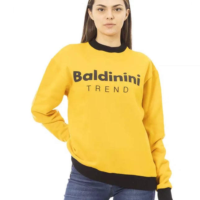 Baldinini Trend Yellow Cotton Women Hoodie