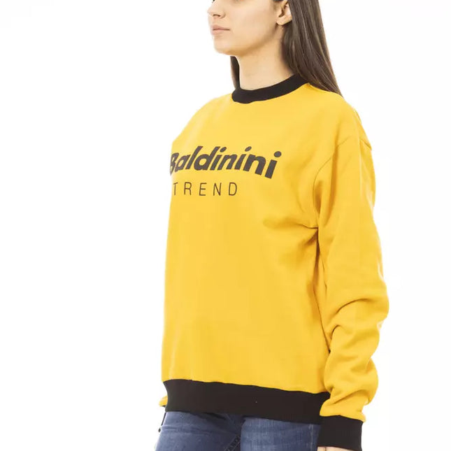 Baldinini Trend Yellow Cotton Women Hoodie