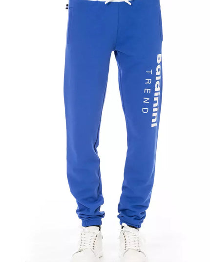 Baldinini Trend Blue Cotton Men Sport Pant