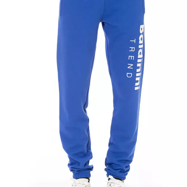 Baldinini Trend Blue Cotton Men Sport Pant