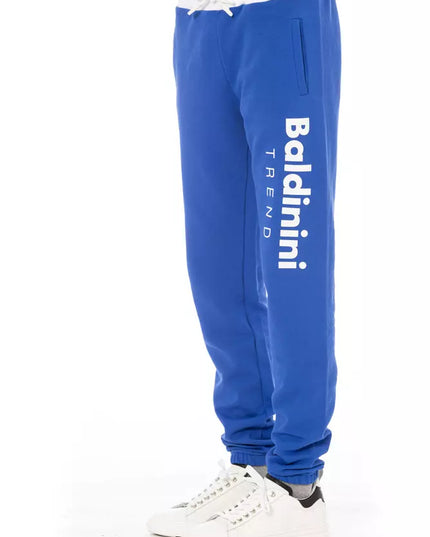 Baldinini Trend Blue Cotton Men Sport Pant