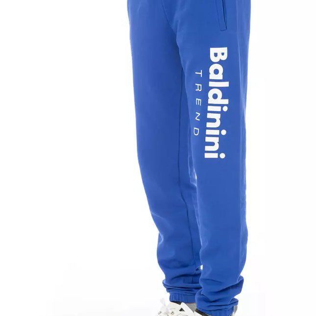Baldinini Trend Blue Cotton Men Sport Pant