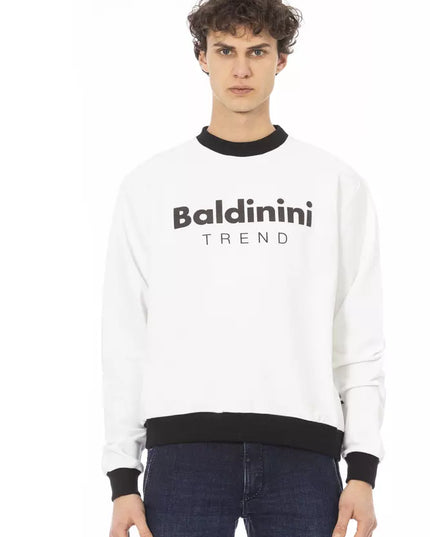 Baldinini Trend White Cotton Men's Hoodie