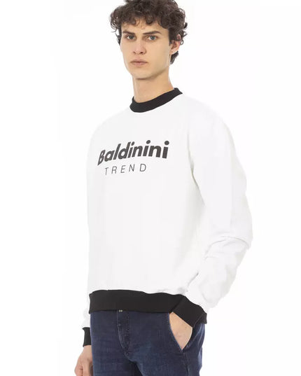 Baldinini Trend White Cotton Men's Hoodie