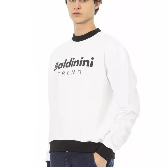 Baldinini Trend White Cotton Men's Hoodie