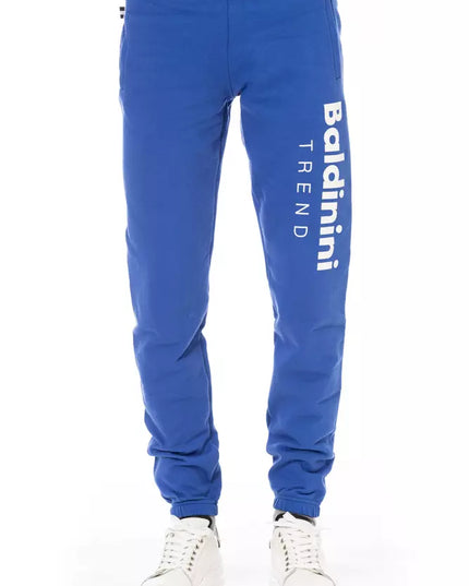 Baldinini Trend Blue Cotton Men Sport Pant