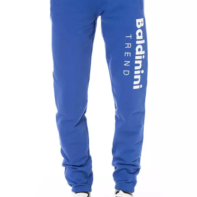 Baldinini Trend Blue Cotton Men Sport Pant