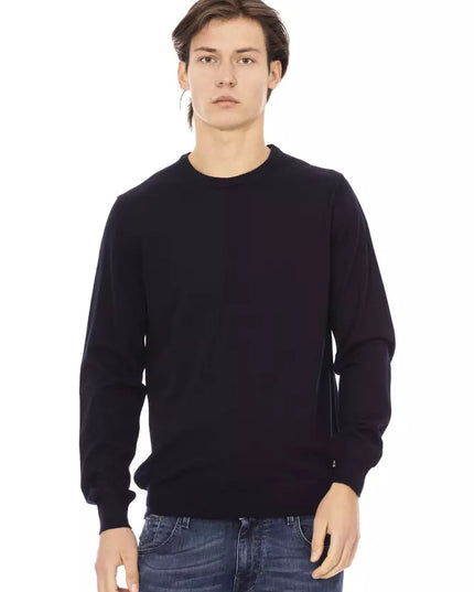 Baldinini Trend Blue Fabric Men Sweater