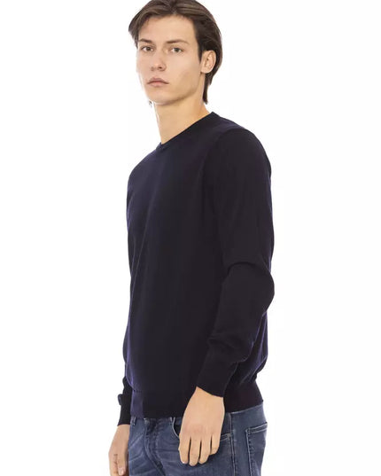 Baldinini Trend Blue Fabric Men Sweater