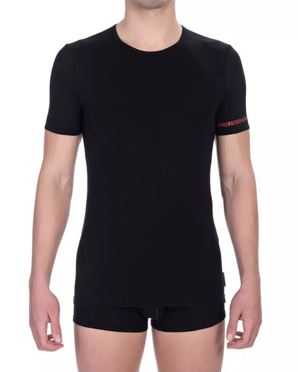 Bikkembergs Black Cotton Men T-Shirt Twin Pack