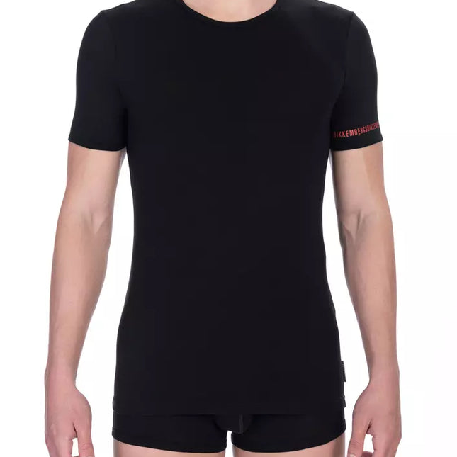 Bikkembergs Black Cotton Men T-Shirt Twin Pack