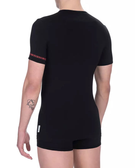 Bikkembergs Black Cotton Men T-Shirt Twin Pack