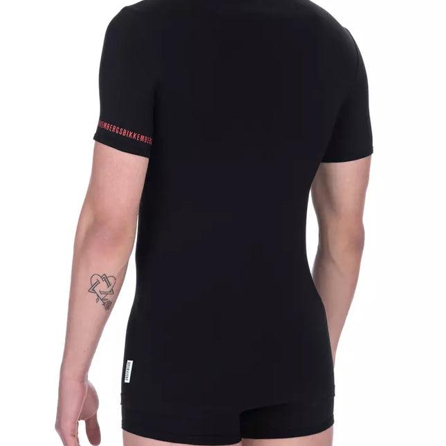 Bikkembergs Black Cotton Men T-Shirt Twin Pack