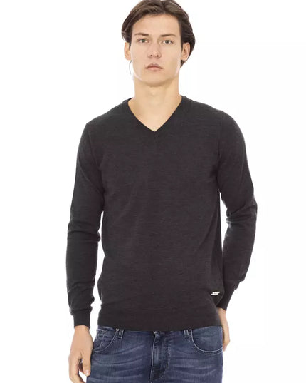 Baldinini Trend Gray Fabric Men Sweater