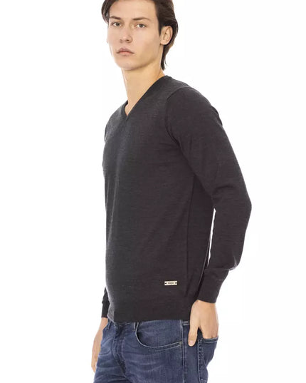 Baldinini Trend Gray Fabric Men Sweater