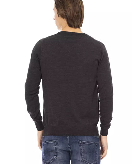 Baldinini Trend Gray Fabric Men Sweater