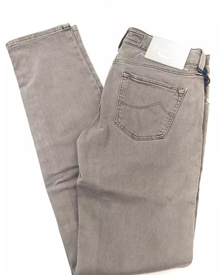 Jacob Cohen Gray Cotton Women Jeans