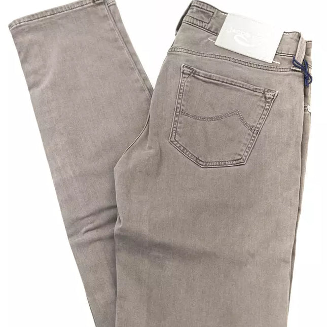 Jacob Cohen Gray Cotton Women Jeans
