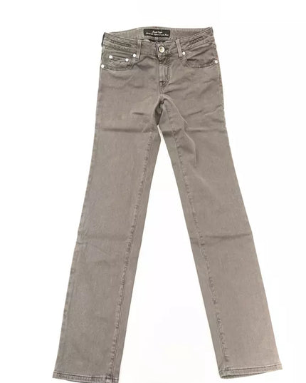Jacob Cohen Gray Cotton Women Jeans