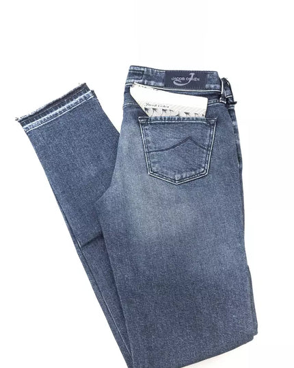 Jacob Cohen Blue Cotton Women Jeans