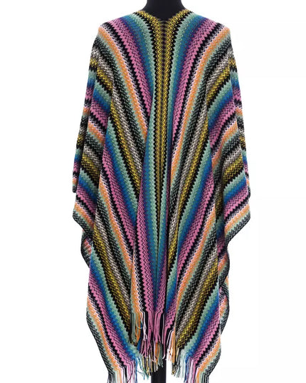 Missoni Multicolor Wool Women Poncho