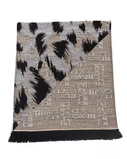 Cavalli Class Beige Wool Men Scarf