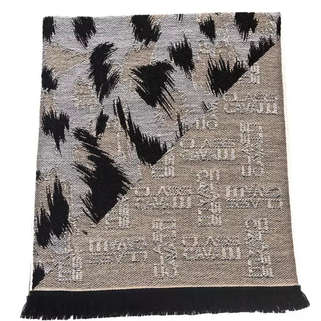 Cavalli Class Beige Wool Men Scarf