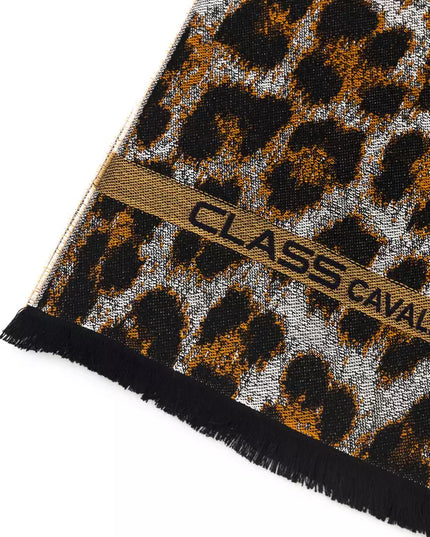 Cavalli Class Brown Wool Men Scarf