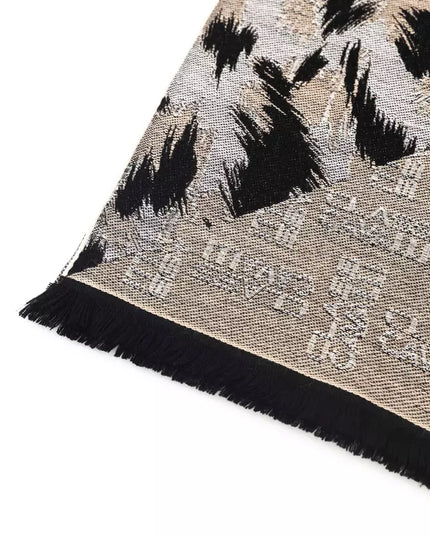 Cavalli Class Beige Wool Men Scarf