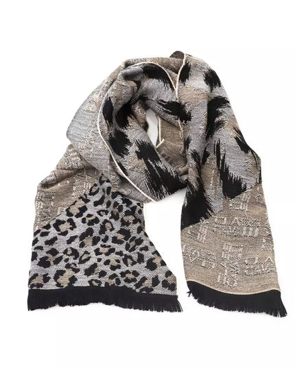 Cavalli Class Beige Wool Men Scarf