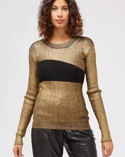 Custo Barcelona Gold Wool Women Sweater