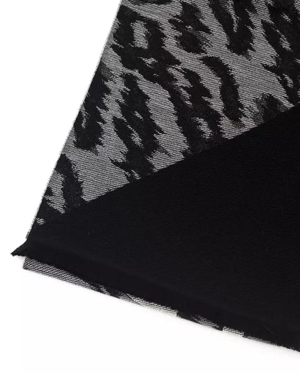 Cavalli Class Gray Wool Men Scarf