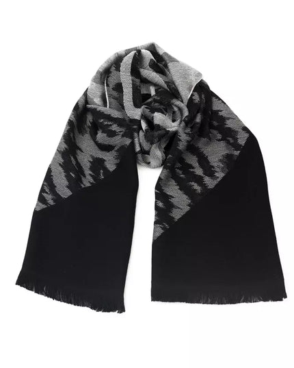 Cavalli Class Gray Wool Men Scarf