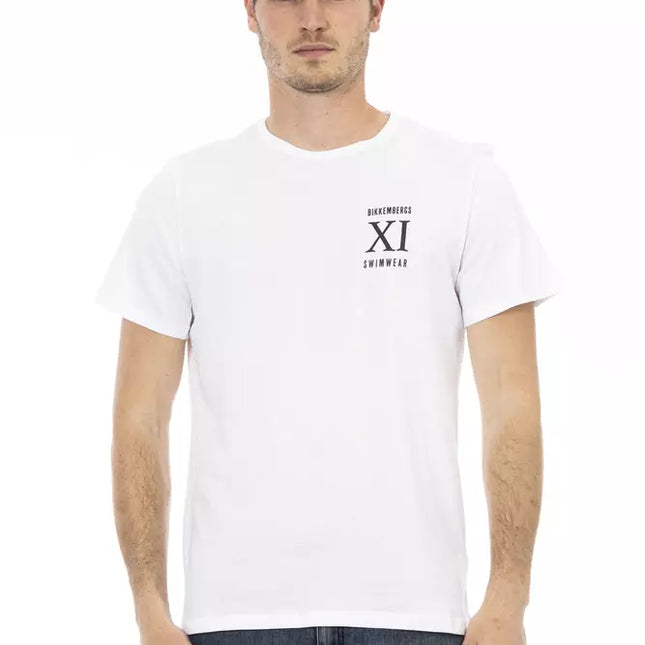 Bikkembergs White Cotton Men's T-Shirt