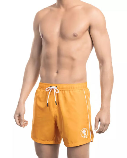 Bikkembergs Orange Polyester Men Swim Short