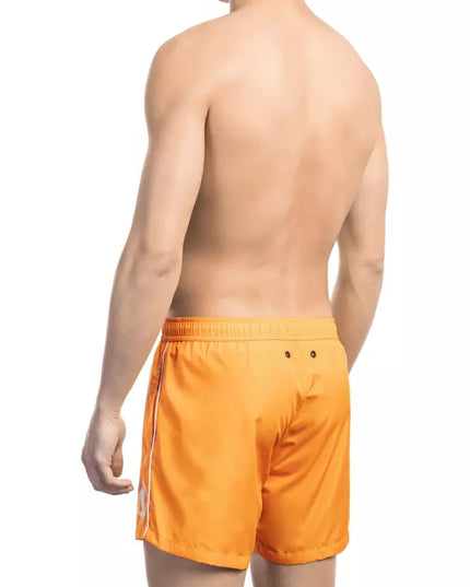 Bikkembergs Orange Polyester Men Swim Short