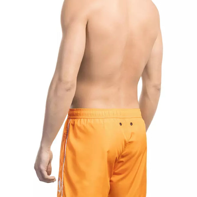 Bikkembergs Orange Polyester Men Swim Short