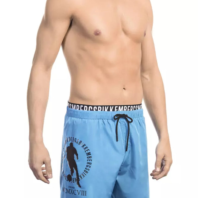 Bikkembergs Light Blue Polyester Men's Swim Short