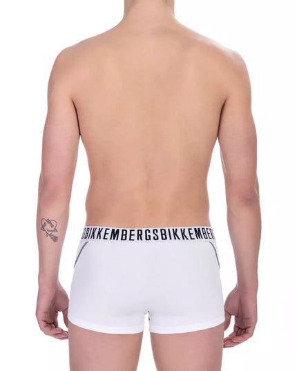 Bikkembergs White Cotton Men's Trunk Pack