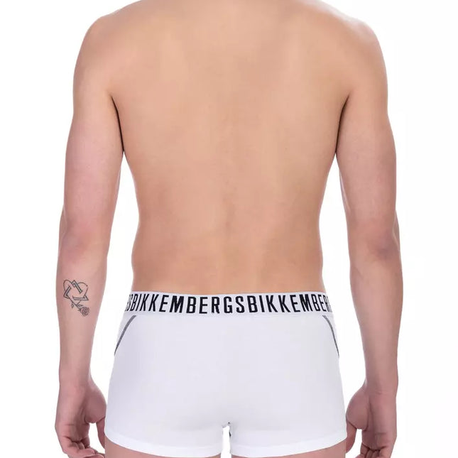 Bikkembergs White Cotton Men's Trunk Pack