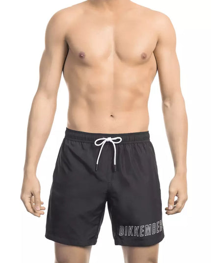 Bikkembergs Black Polyester Men Swim Short