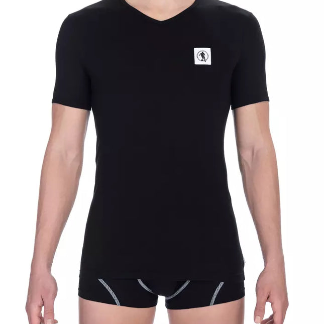 Bikkembergs Black Cotton Men T-Shirt